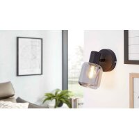 Interliving Leuchten Serie 9341 - Wandleuchte Rauchglas...