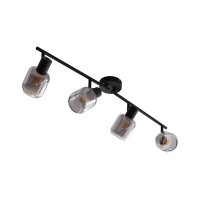 Interliving Leuchten Serie 9341 - Deckenleuchte Rauchglas...