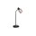 Interliving Leuchten Serie 9341 - Tischleuchte Rauchglas & Mattschwarz – Höhe ca. 43 cm