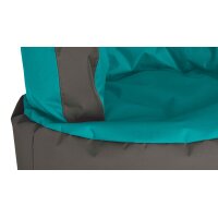 SITTING POINT Sitzsack-Sessel bebop scuba® als Sitzmöbel petrol- & anthrazitfarbene Kunstfaser - ca. 85 x 65 cm