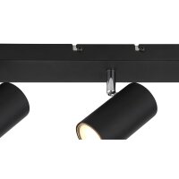 GLOBO Deckenstrahler Robby Mattschwarz - drei Spots,...