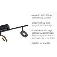 Paul Neuhaus Deckenstrahler Sileda anthrazitfarbenes Metall - Länge ca. 67 cm