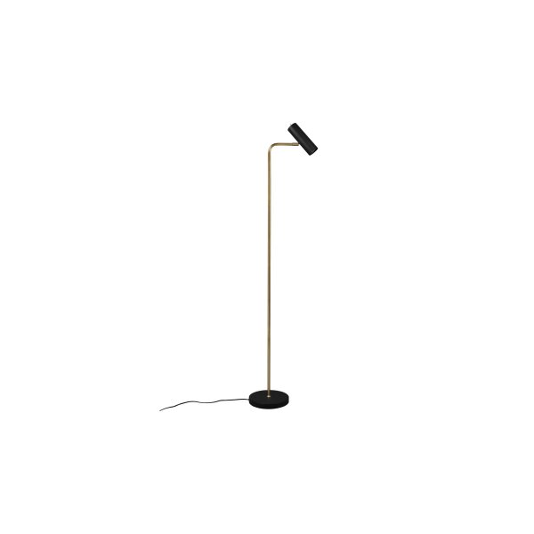 TRIO Leuchten Stehleuchte Marley messingfarbenes & schwarzes Metall - Höhe ca. 151 cm
