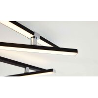 Interliving Leuchten Serie 9339 - Deckenleuchte Mattschwarz – Länge ca. 345 cm