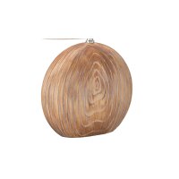 FH Tischleuchte Tobse holzfarbene Keramik & Leinen -...
