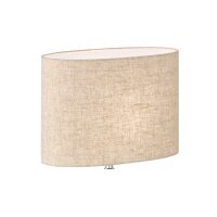 FH Tischleuchte Tobse holzfarbene Keramik & Leinen - Höhe ca. 53 cm