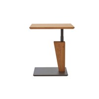 vierhaus Lift-Couchtisch Wildeiche & Marmara Nero - ca. 55 x 47 cm