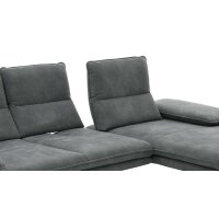 W.SCHILLIG Polsterserie Broadway - Ecksofa elephantgrauer Bezug V52 23 - Stellfläche ca. 291 x 164 cm