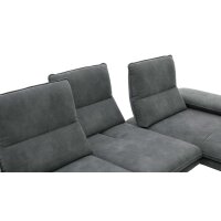 W.SCHILLIG Polsterserie Broadway - Ecksofa elephantgrauer Bezug V52 23 - Stellfläche ca. 291 x 164 cm