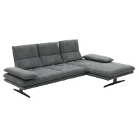 W.SCHILLIG Polsterserie Broadway - Ecksofa elephantgrauer Bezug V52 23 - Stellfläche ca. 291 x 164 cm