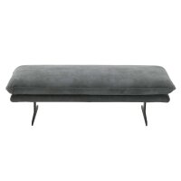 W.SCHILLIG Polsterserie Broadway - XXL-Hocker elephantgrauer Bezug V52 23 - ca. 140 x 71 cm