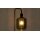 GLOBO Lampen Serie Ando - Hängelampe rauchfarbenes Glas & schwarzes Metall - Höhe ca. 150 cm