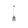 GLOBO Lampen Serie Ando - Hängelampe rauchfarbenes Glas & schwarzes Metall - Durchmesser ca. 23 cm