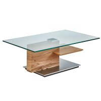 VENJAKOB Couchtisch 4420 Klarglas & rustico hell...
