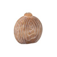 FH Tischleuchte Tobse holzfarbene Keramik & Leinen -...