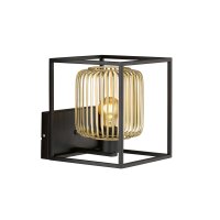 FH Wandleuchte Caydo Sandschwarz & Gold - Höhe...