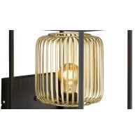 FH Wandleuchte Caydo Sandschwarz & Gold - Höhe ca. 23 cm