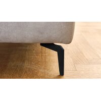 W.SCHILLIG Polsterserie Select Venus plus - Ecksofa mit Sitztiefenverstellung hellgraues Leder Z69-22 - Stellfläche ca. 181 x 349 cm