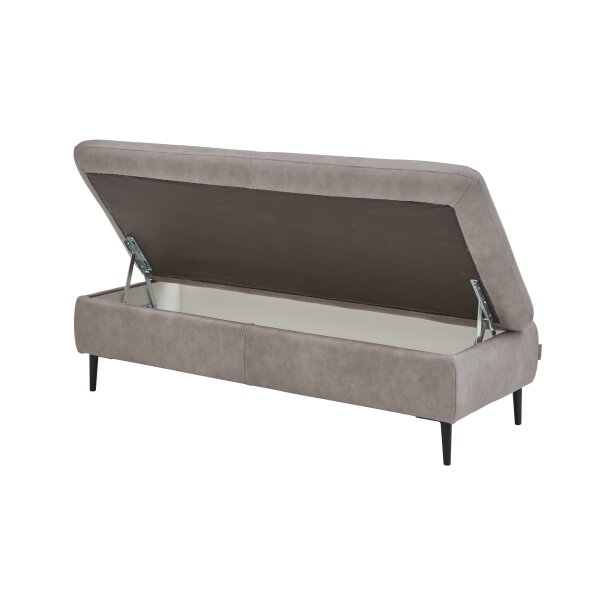 W.SCHILLIG Polsterserie Select Venus plus - Funktionshocker hellgraues Leder Z69-22 - Breite ca. 120 cm