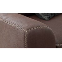 Modulmaster MM-ZE1037 - Ecksofa moccafarbene Mikrofaser Taurus - Stellfläche ca. 248 x 200 cm
