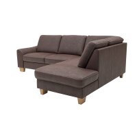 Modulmaster MM-ZE1037 - Ecksofa moccafarbene Mikrofaser Taurus - Stellfläche ca. 248 x 200 cm