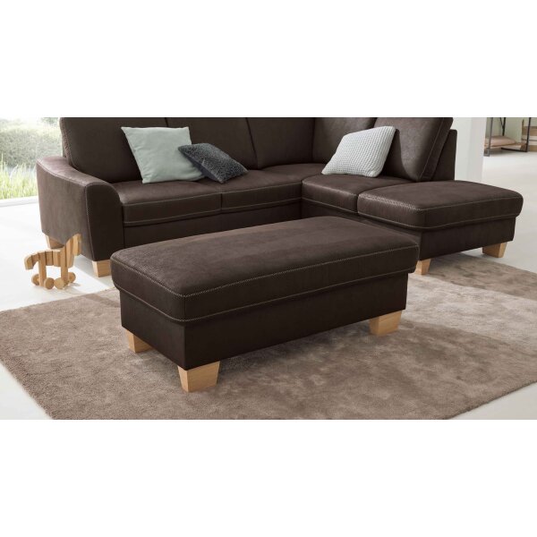 Modulmaster MM-ZE1037 - XXL-Hocker moccafarbene Mikrofaser Taurus - ca. 130 x 65 cm