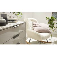 Interliving Schlafzimmer Serie 1026 – Kombikommode Champagner & Eiche bianco - fünf Türen, eine Schublade, Breite ca. 120 cm