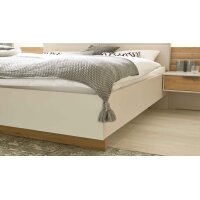 Interliving Schlafzimmer Serie 1026 – Bettgestell Champagner & Eiche bianco - Liegefläche ca. 180 x 200 cm