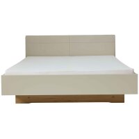 Interliving Schlafzimmer Serie 1026 – Bettgestell Champagner & Eiche bianco - Liegefläche ca. 180 x 200 cm