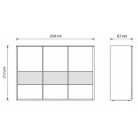Interliving Schlafzimmer Serie 1027 – Komplettzimmer Eiche bianco & Champagner - vierteilig
