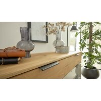 Interliving Schlafzimmer Serie 1027 – Schubladenkommode Eiche bianco & Champagner - fünf Schubladen, Breite ca. 141 cm