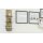 Interliving Schlafzimmer Serie 1027 – Regal Eiche bianco & Rauchglas - ca. 35 x 90 cm