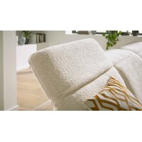 Interliving Sofa Serie 4054 – Ecksofa naturweiße Chenille Kama & schwarze Metallfüße – Stellfläche ca. 279 x 176 cm