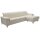 Interliving Sofa Serie 4054 – Ecksofa naturweiße Chenille Kama & schwarze Metallfüße – Stellfläche ca. 279 x 176 cm