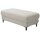 Interliving Sofa Serie 4054 – Funktionshocker naturweiße Chenille & schwarze Metallfüße – ca. 130 x 60 cm