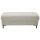 Interliving Sofa Serie 4054 – Funktionshocker naturweiße Chenille & schwarze Metallfüße – ca. 130 x 60 cm