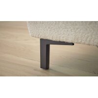 Interliving Sofa Serie 4054 – XXL-Hocker naturweiße Chenille & schwarze Metallfüße – ca. 130 x 60 cm