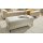 Interliving Sofa Serie 4054 – XXL-Hocker naturweiße Chenille & schwarze Metallfüße – ca. 130 x 60 cm