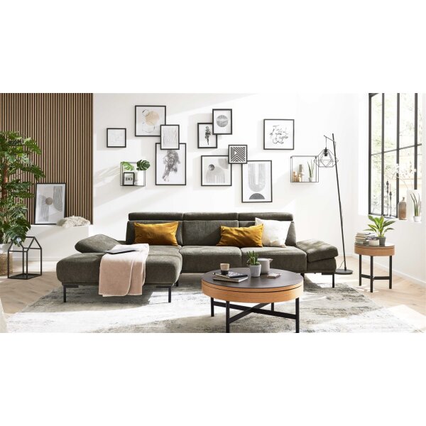 Interliving Sofa Serie 4254 – Ecksofa jagdgrüner Bezug Mito 156 – Stellfläche ca. 185 x 300 cm