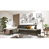 Interliving Sofa Serie 4254 – Ecksofa jagdgrüner Bezug Mito 156 – Stellfläche ca. 185 x 300 cm