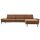 Interliving Sofa Serie 4254 – Ecksofa cognacfarbene Mikrofaser Magnum & schwarze Metallfüße 4.35 – Stellfläche ca. 340 x 195 cm