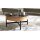 Interliving Couchtisch Serie 6216 - Couchtisch titanfarbene Keramik, Eichefurnier & schwarzer Stahl - Durchmesser ca. 85 cm