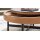 Interliving Couchtisch Serie 6216 - Couchtisch titanfarbene Keramik, Eichefurnier & schwarzer Stahl - Durchmesser ca. 85 cm