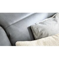 Interliving Sofa Serie 4064 - Ecksofa graphitfarbene Mikrofaser Galero Punto & Fuß W003-01 - Stellfläche ca. 291 x 252 cm