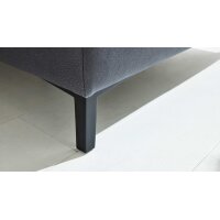Interliving Sofa Serie 4064 - Ecksofa graphitfarbene Mikrofaser Galero Punto & Fuß W003-01 - Stellfläche ca. 291 x 252 cm