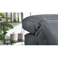 Interliving Sofa Serie 4064 - Ecksofa graphitfarbene Mikrofaser Galero Punto & Fuß W003-01 - Stellfläche ca. 291 x 252 cm