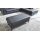 Interliving Sofa Serie 4064 - XXL-Funktionshocker graphitfarbene Mikrofaser Galero Punto & Fuß W003-01 - ca. 130 x 65 cm