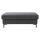 Interliving Sofa Serie 4064 - XXL-Hocker graphitfarbene Mikrofaser Galero Punto & Fuß W003-01 - ca. 130 x 65 cm