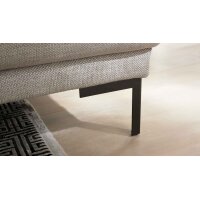 Interliving Sofa Serie 4251 – Ecksofa mit Funktionen platinfarbener Bezug Vaneo 7 & schwarze Metallfüße 4.26 – Stellfläche ca. 300 x 225 cm