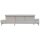 Interliving Sofa Serie 4251 – Ecksofa mit Funktionen platinfarbener Bezug Vaneo 7 & schwarze Metallfüße 4.26 – Stellfläche ca. 300 x 225 cm